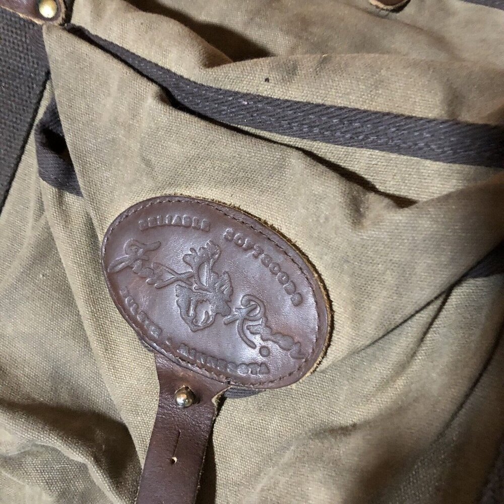 Vintage Frost River Explorer Waxed Canvas Duffle Bag Made USA NO SHOULDER STRAP - Picture 6 of 13